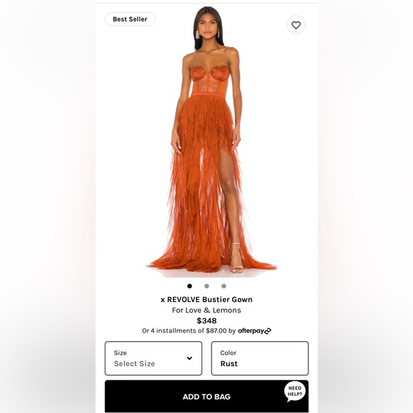 x REVOLVE BUSTIER GOWN size small - Picture 2 of 9